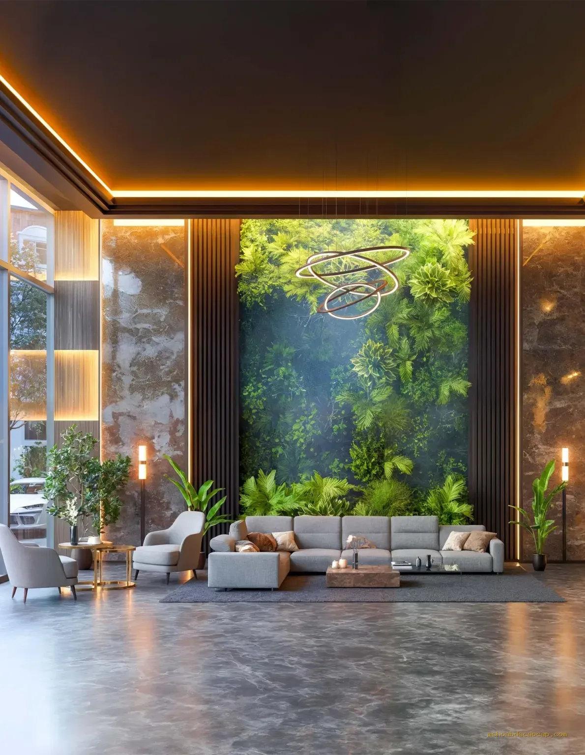 Sảnh chờ căn hộ Diamond Sky – phối cảnh