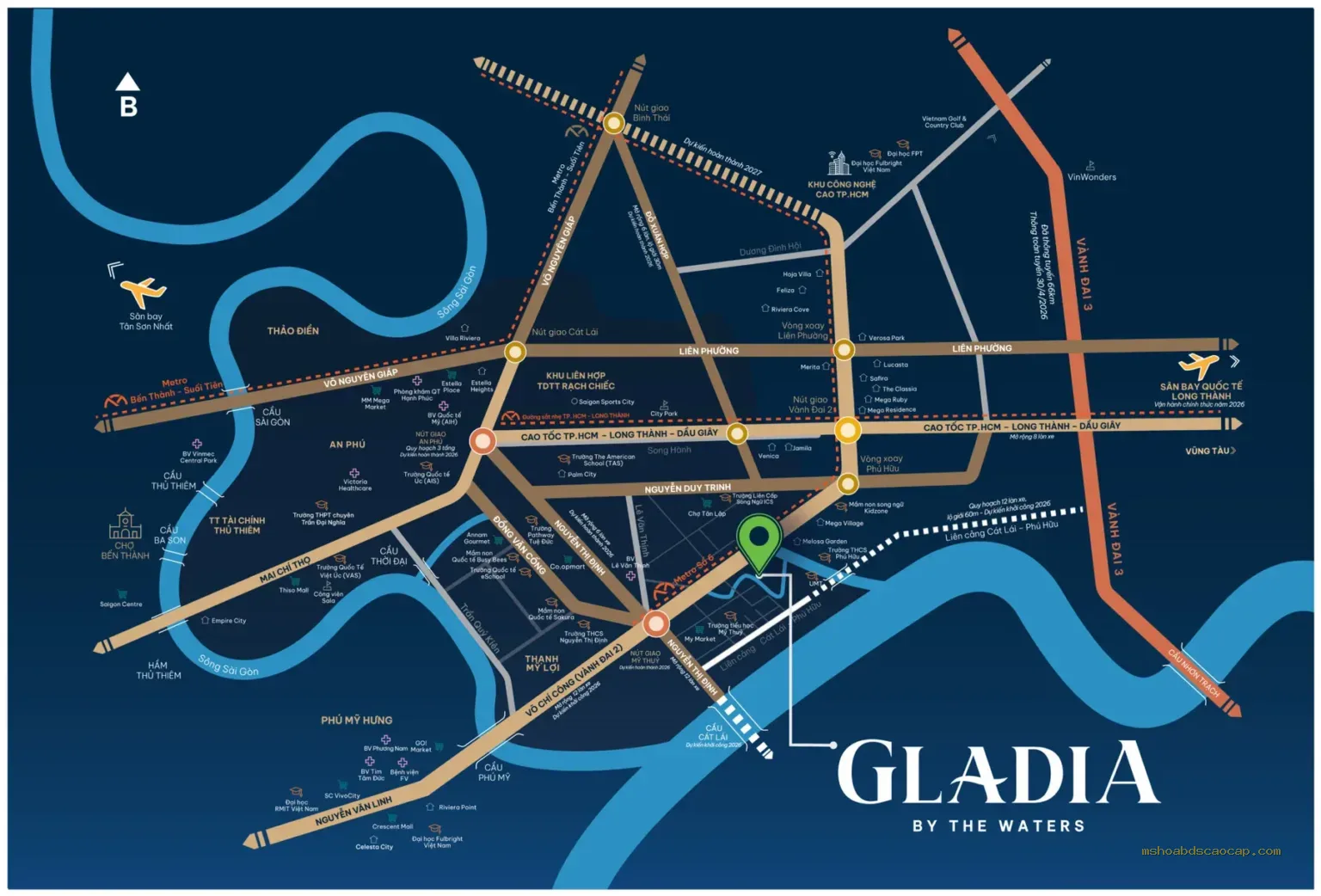 Bản đồ vị trí Gladia by the Waters