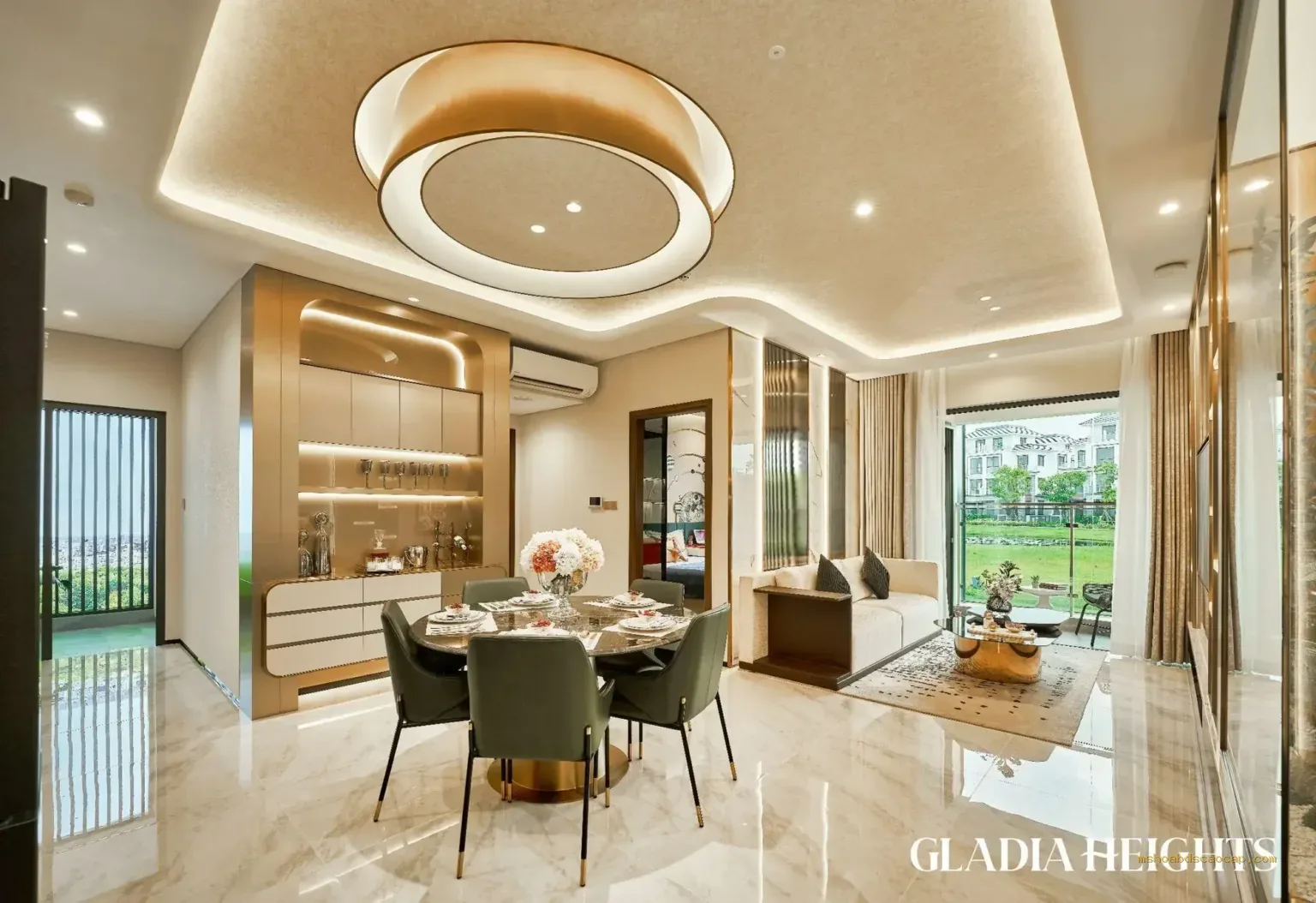 Căn hộ mẫu 2 phòng ngủ Gladia Heights