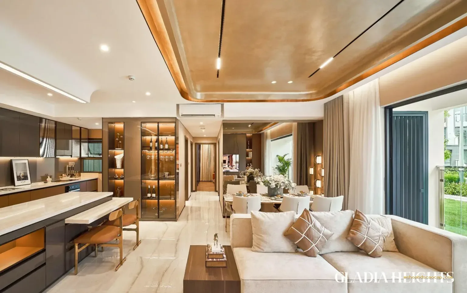 Căn hộ mẫu 3 phòng ngủ Gladia Heights