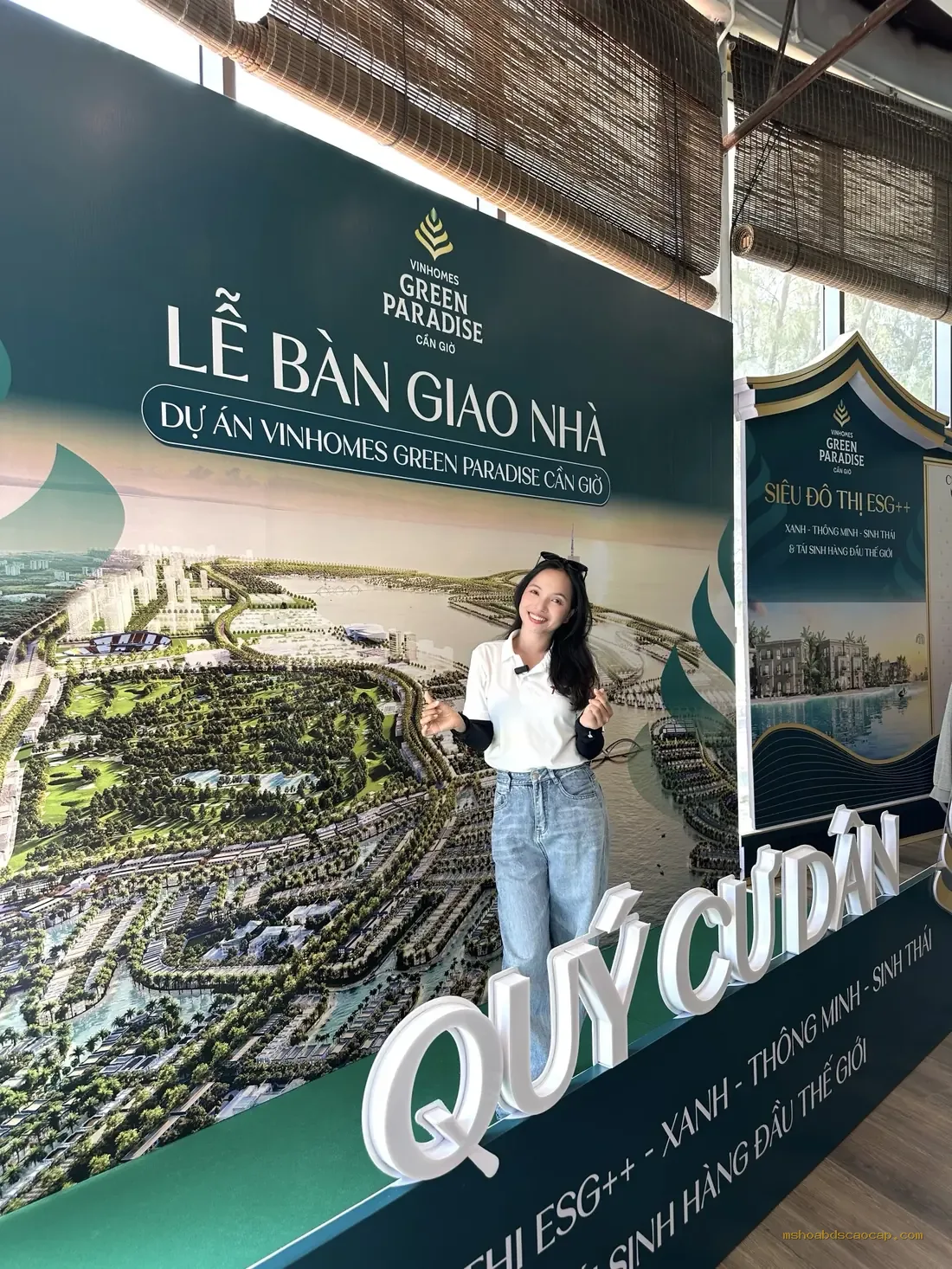 Ms Hòa tại lễ bàn giao nhà dự án Vinhomes Green Paradise Cần Giờ ngày 17/10/2026