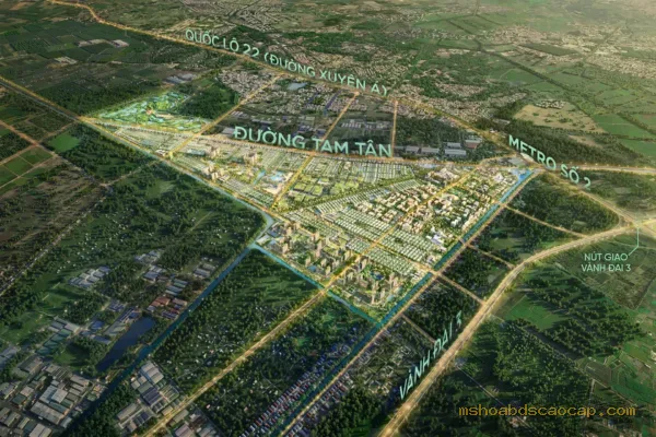 Phối cảnh Vinhomes Saigon Park và các trục giao thông