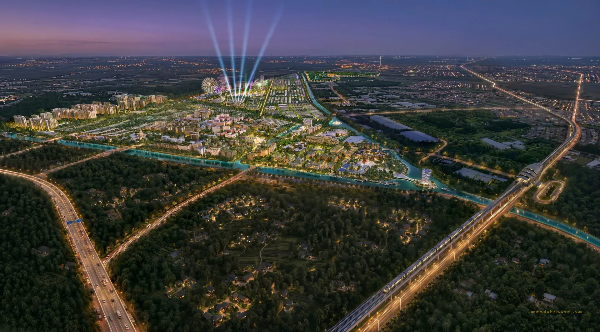 Phối cảnh Vinhomes Saigon Park về đêm